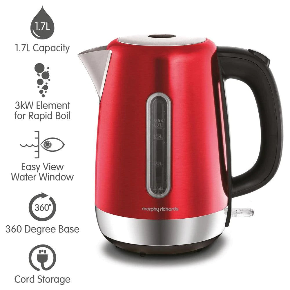 Morphy Richards,  Equip, Red Jug Kettle, 102785 - Peter Murphy Lighting & Electrical Ltd