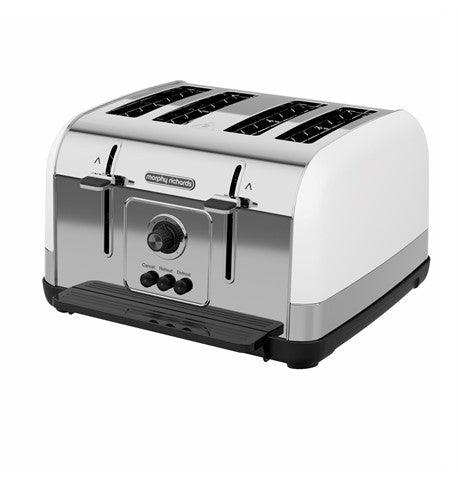 Morphy Richards, White, 4 Slice Toaster, 240134 - Peter Murphy Lighting & Electrical Ltd