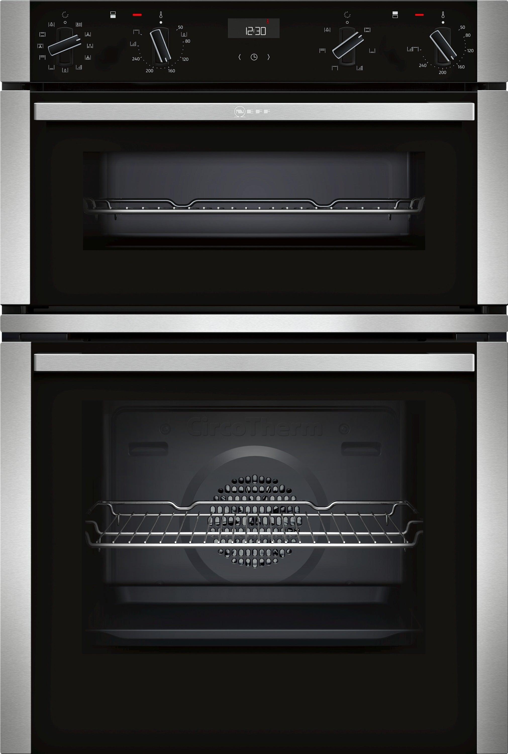 Neff Built-In Electric Double Oven with CircoTherm - Black | U1ACE5HN0B - Peter Murphy Lighting & Electrical Ltd