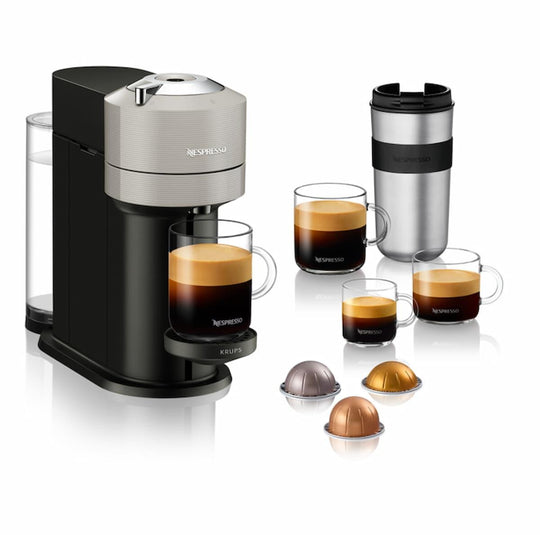 NESPRESSO BY KRUPS VERTUO NEXT XN910B40 COFFEE MACHINE - LIGHT GREY