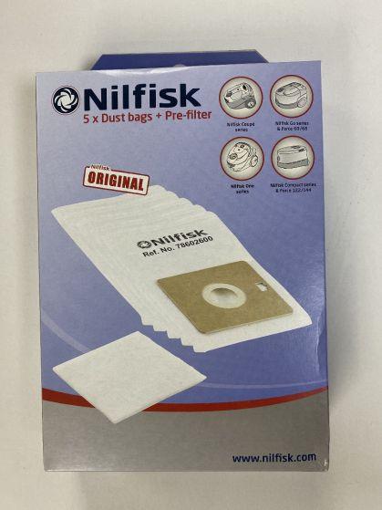 Nilfisk One 5 x Dust Bags + Pre Filter ONEDUSTBAGS - Peter Murphy Lighting & Electrical Ltd