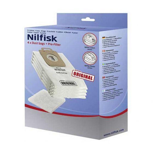Nilfisk Select 4 x Dust Bags + Pre Filter  SELECTDUSTBAGS - Peter Murphy Lighting & Electrical Ltd