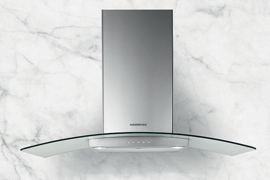 Nordmende 60cm Cooker Hood With Curved Glass Canopy - Stainless Steel | CHGLS605IX