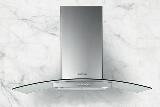 Nordmende 60cm Cooker Hood With Curved Glass Canopy - Stainless Steel | CHGLS605IX