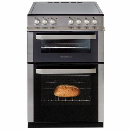 Nordmende 60cm Double Cavity Electric Cooker Ceramic Hob Stainless Steel | CDEC62IX