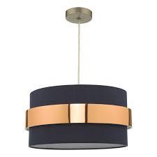 Oki Easy Fit Navy Blue Shade with Copper Band - Peter Murphy Lighting & Electrical Ltd