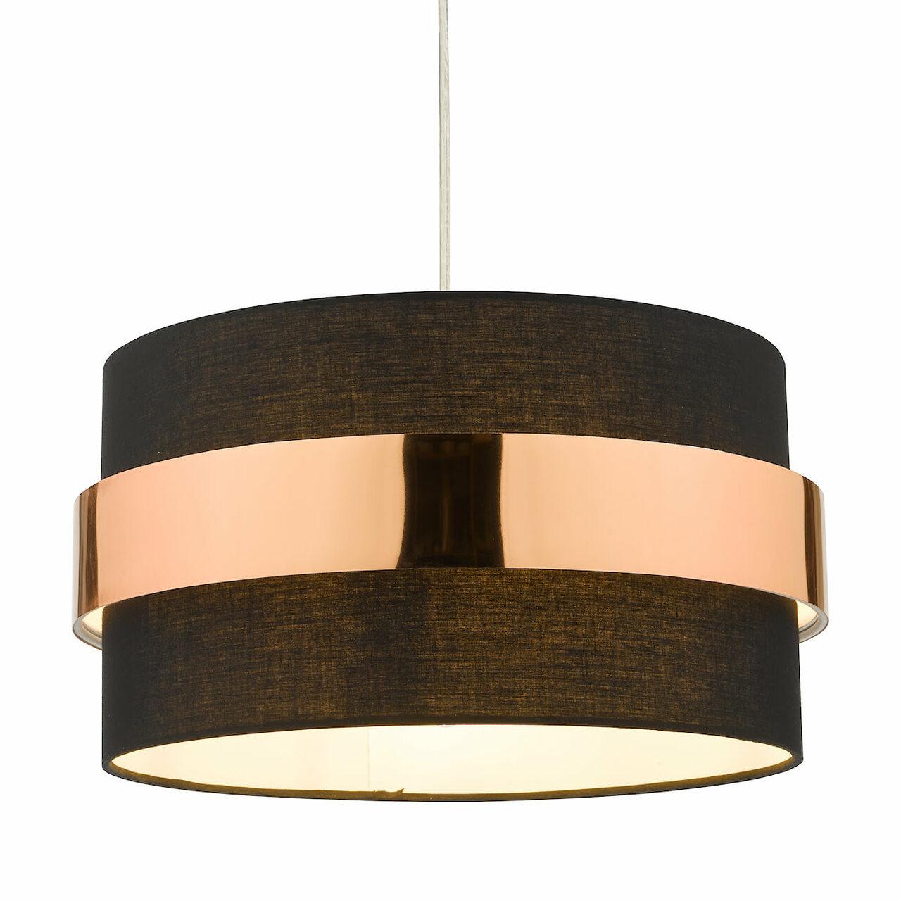 Oki Easy Fit Shade Black with Copper Band - Peter Murphy Lighting & Electrical Ltd