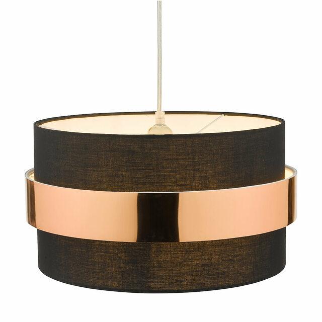 Oki Easy Fit Shade Black with Copper Band - Peter Murphy Lighting & Electrical Ltd