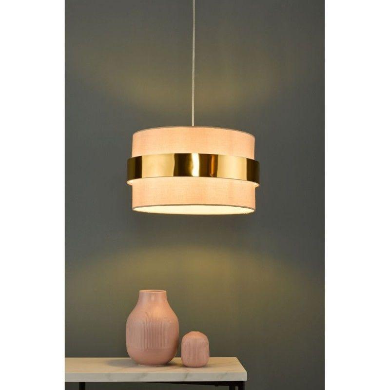 Oki Easy Fit Shade Taupe With Gold Band - Peter Murphy Lighting & Electrical Ltd