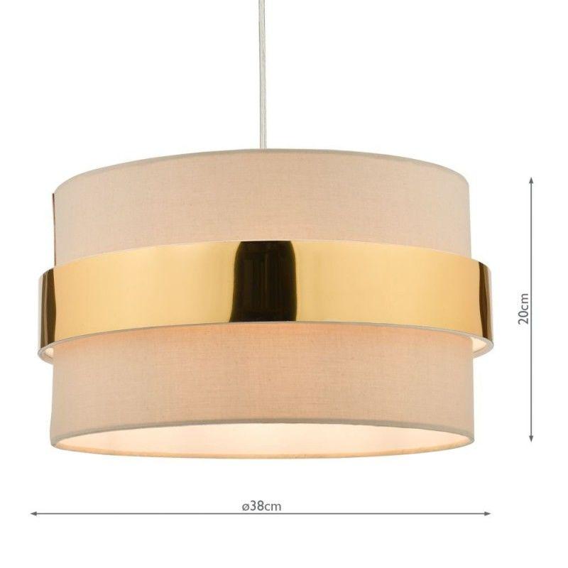 Oki Easy Fit Shade Taupe With Gold Band - Peter Murphy Lighting & Electrical Ltd
