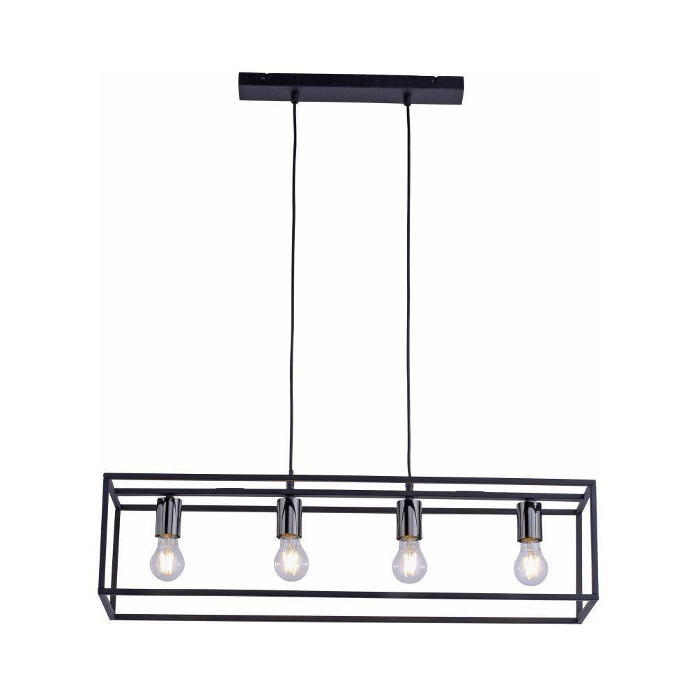 Pendant lamp with 4 lights in black in a retro design - Peter Murphy Lighting & Electrical Ltd