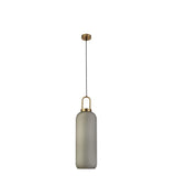 PIPETTE CEILING PENDANT - BRASS & ACID GLASS 46641-1AC thumbnail 1