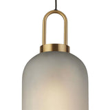 PIPETTE CEILING PENDANT - BRASS & ACID GLASS 46641-1AC thumbnail 2