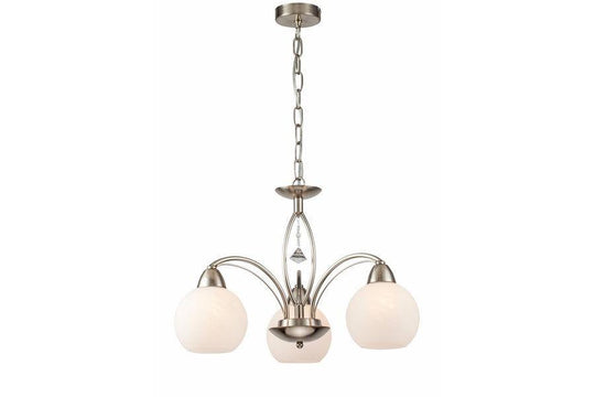 Reality Vanity pendant lamp 3 bulbs nickel