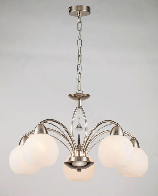 Reality Vanity pendant lamp 5 bulbs nickel - Peter Murphy Lighting & Electrical Ltd