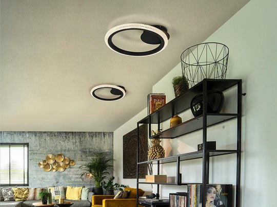 ·RING· CEILING LAMP 1 RING, BLACK