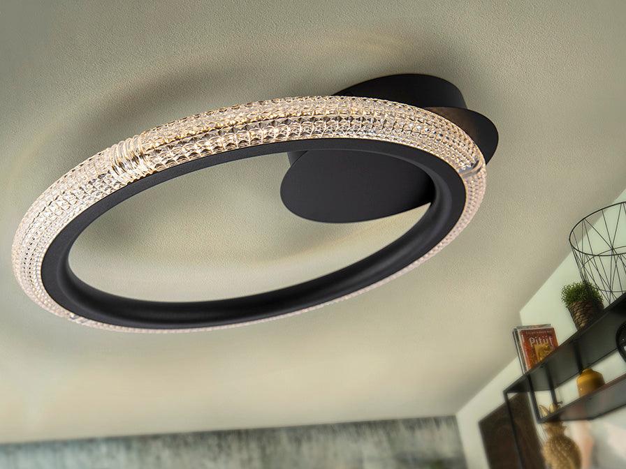 ·RING· CEILING LAMP 1 RING, BLACK - Peter Murphy Lighting & Electrical Ltd