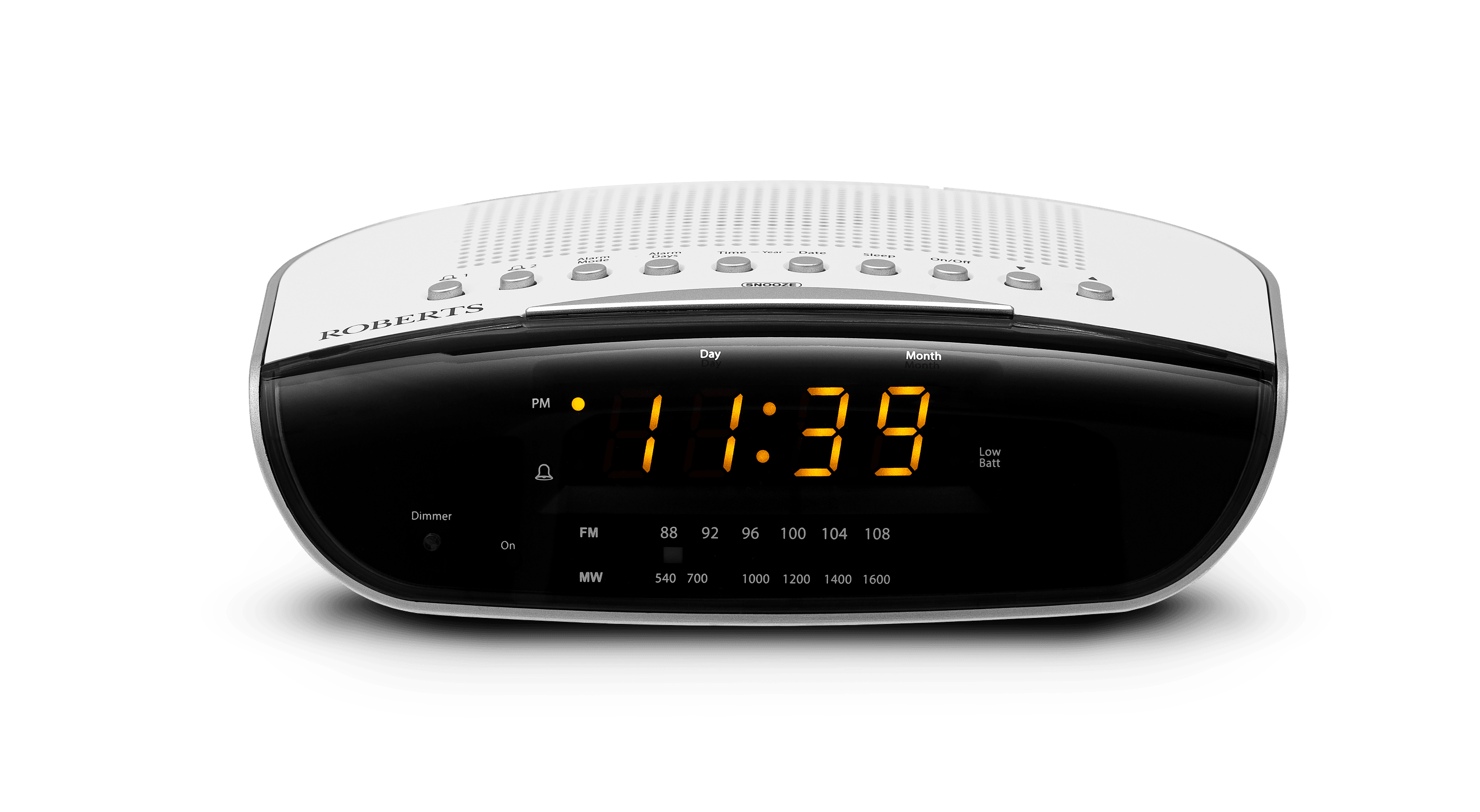 ROBERTS CR9971WH Chronologic VI FM Clock Radio - White - Peter Murphy Lighting & Electrical Ltd