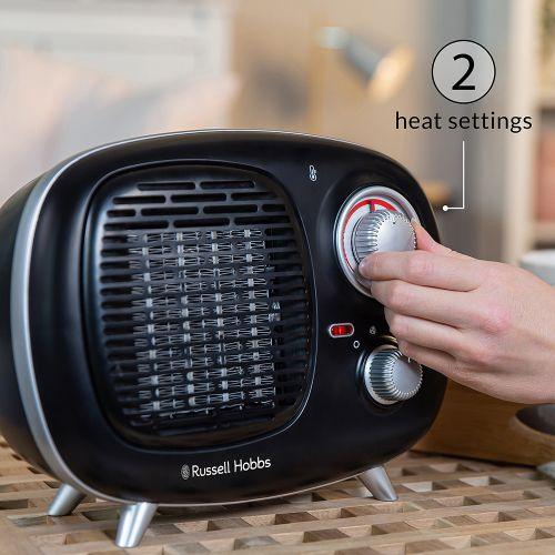 Russell Hobbs, 1.5kw, Retro Heater with Thermostat | RHRETPTC2001BPeter  Murphy Lighting u0026 Electrical
