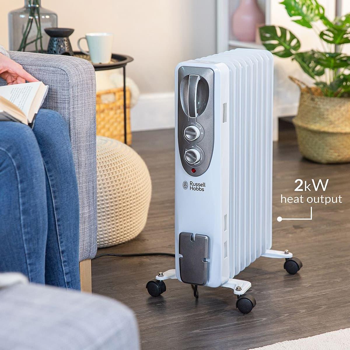 Russell Hobbs Oil Filled Radiator White | RHOFR5002 | Electric HeaterPeter  Murphy Lighting u0026 Electrical