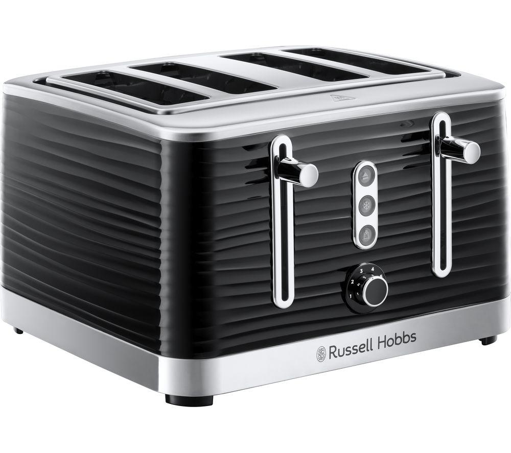 RUSSELL HOBBS Inspire 24381 4-Slice Toaster - Black - Peter Murphy Lighting & Electrical Ltd
