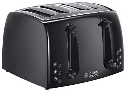 Russell Hobbs Textures 4 Slice Toaster - Black | 21651 - Peter Murphy Lighting & Electrical Ltd