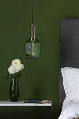 Sawyer Easy Fit Pendant Green Ribbed Glass | SAW6524 thumbnail 2