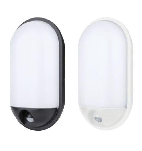 SBHOV-BL-PIR 20W LED PIR IP65 Poly bulkhead BLACK