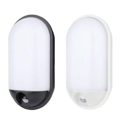 SBHOV-BL-PIR 20W LED PIR IP65 Poly bulkhead WHITE
