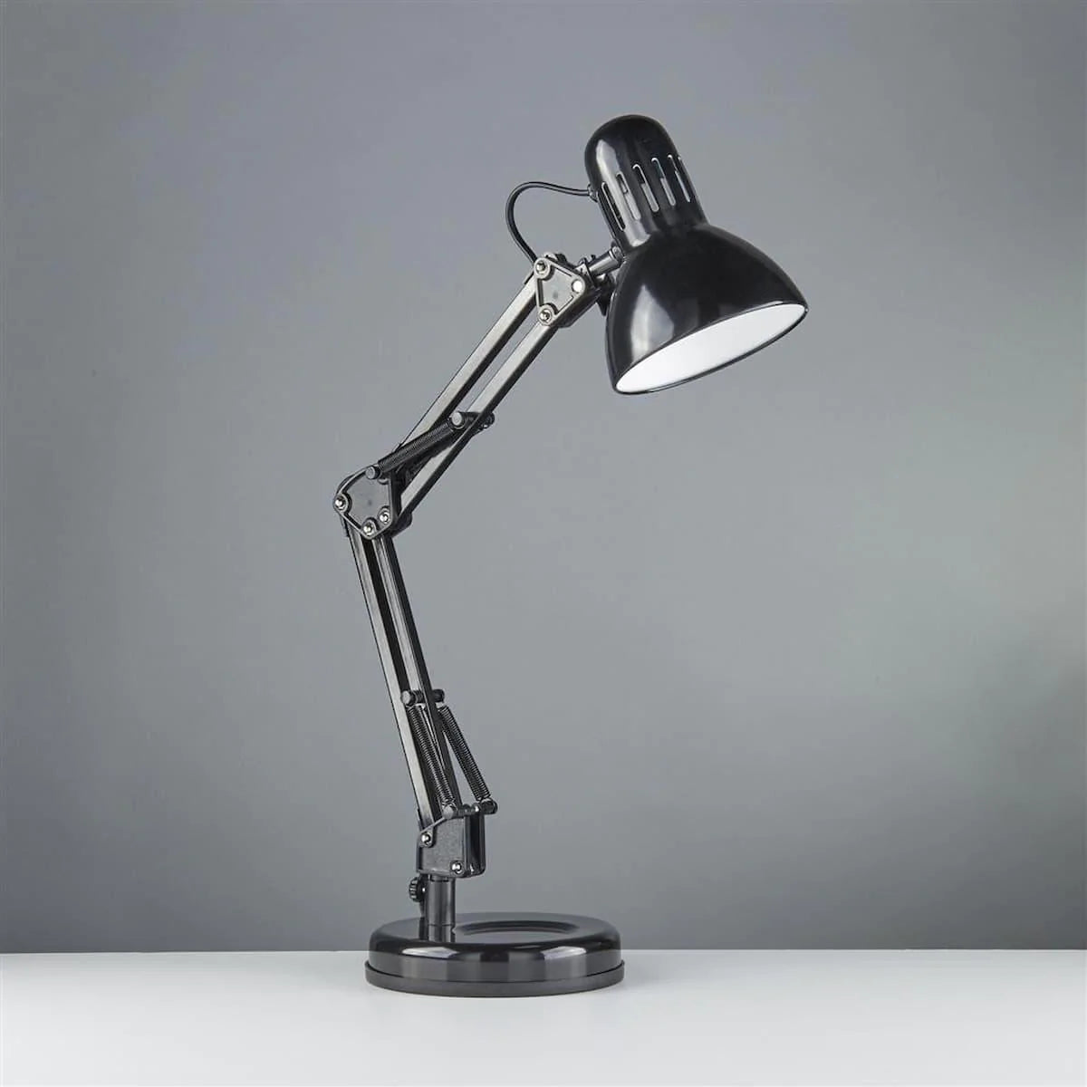 SHINY BLACK HOBBY TABLE LAMP ADJUSTABLE |2429BK - Peter Murphy Lighting & Electrical Ltd