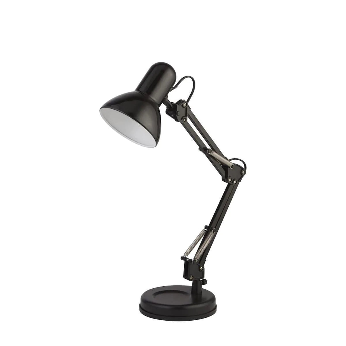 SHINY BLACK HOBBY TABLE LAMP ADJUSTABLE |2429BK - Peter Murphy Lighting & Electrical Ltd