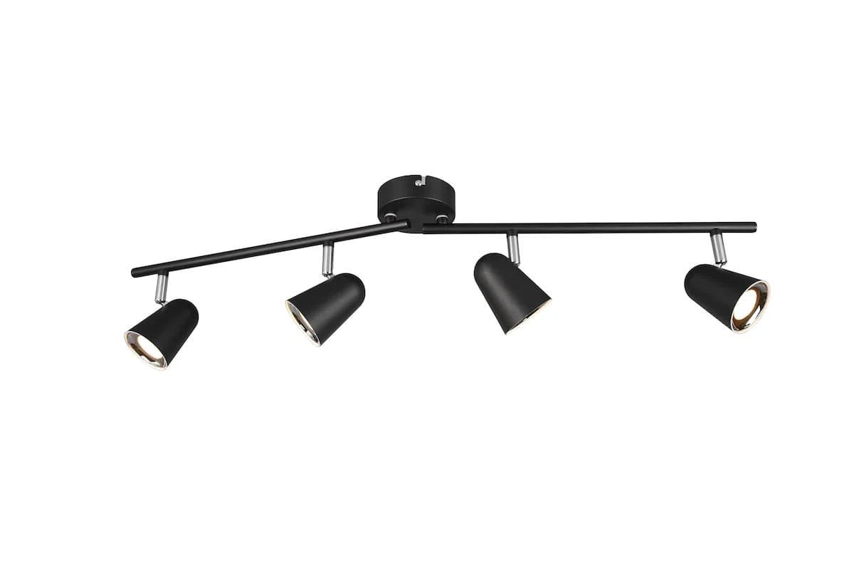 TOULOUSE 4 LIGHT LED SPOTLIGHT IN BLACK AND CHROME– R82124132 - Peter Murphy Lighting & Electrical Ltd