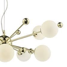 Ursa 10lt Pendant Gold & Opal Glass - Peter Murphy Lighting & Electrical Ltd