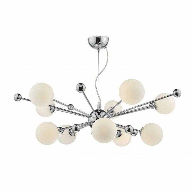 Ursa 10lt Pendant Polished Chrome & Opal Glass - Peter Murphy Lighting & Electrical Ltd