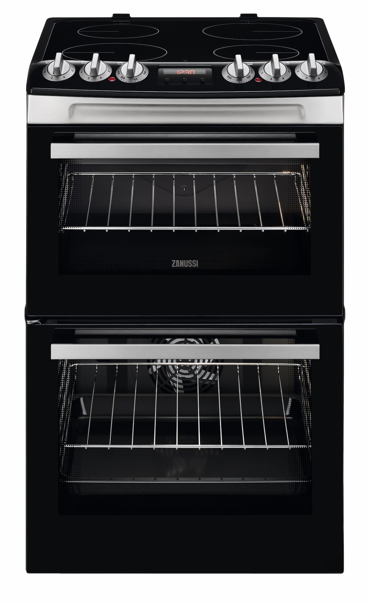 Zanussi 55cm Double Oven Cooker Stainless Steel |  ZCV46250XA - Peter Murphy Lighting & Electrical Ltd