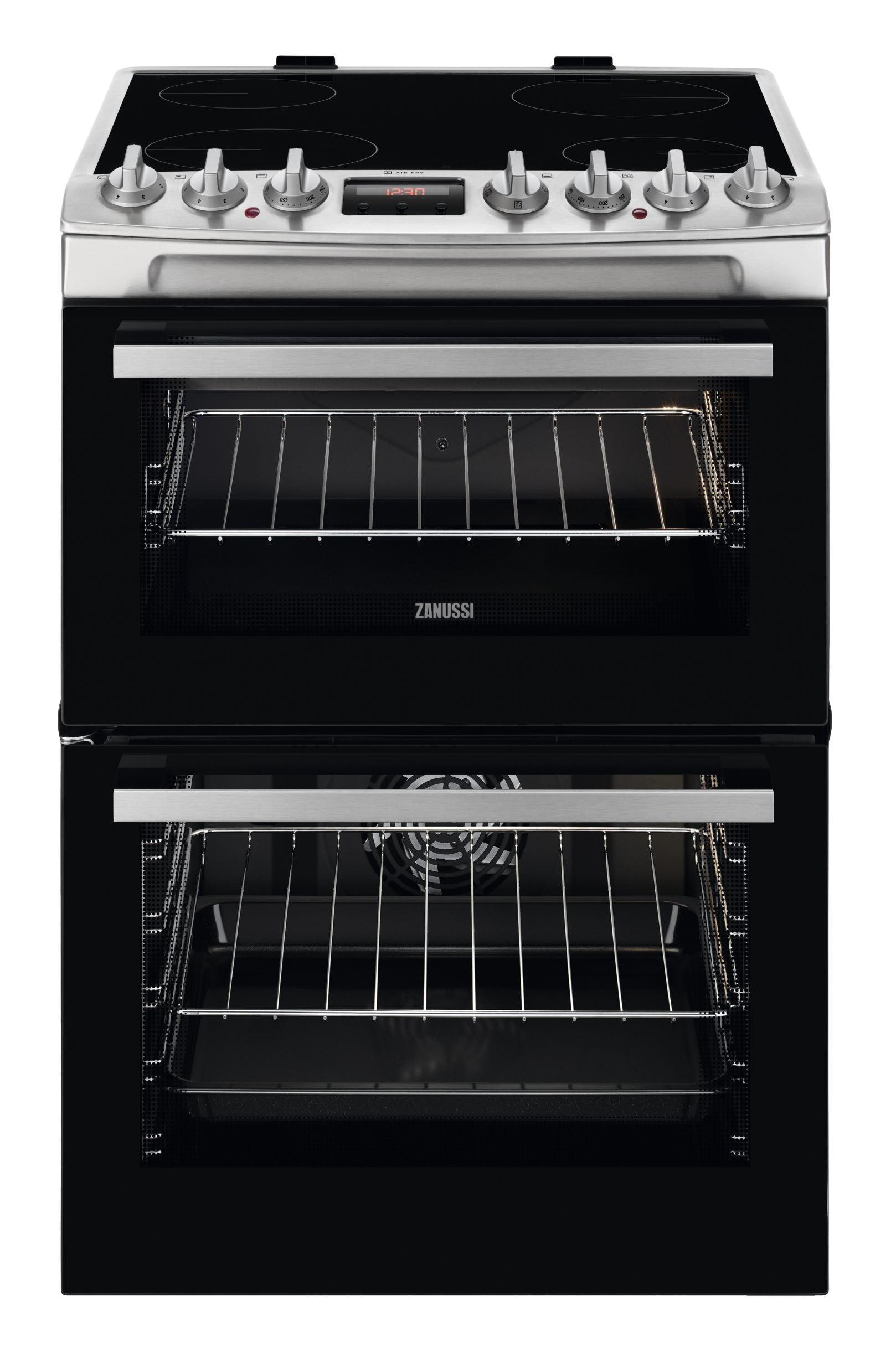 Zanussi Airfry 60cm Stainless Steel Electric Cooker with Ceramic Hob  ZCV69360XA - Peter Murphy Lighting & Electrical Ltd