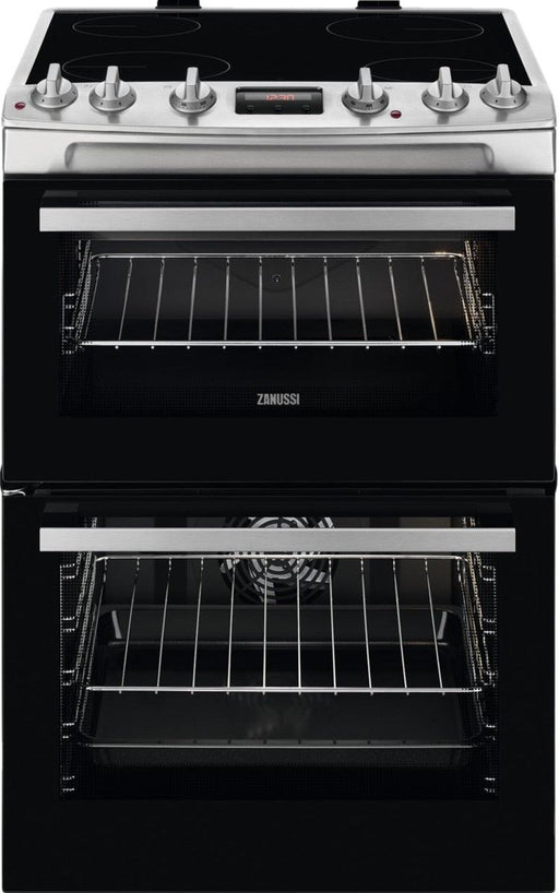 Zanussi ZCV66250XA 60cm Double Oven Electric Cooker With Ceramic Hob - Stainless Steel - Peter Murphy Lighting & Electrical Ltd